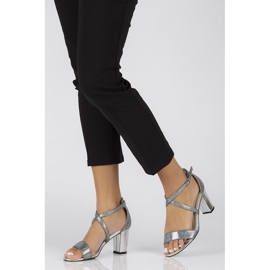 Filippo DS1276 / 22 Si srebrne sandale srebro siva 2