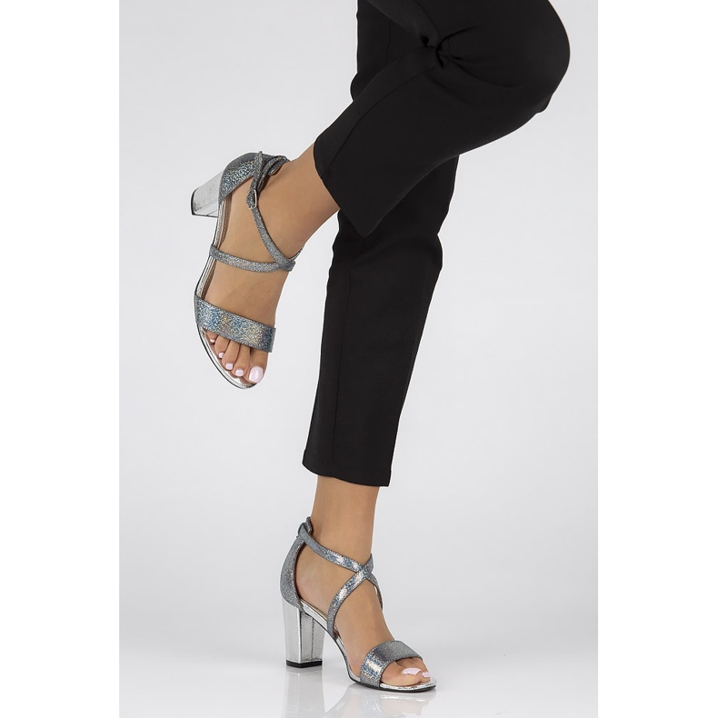 Filippo DS1276 / 22 Si srebrne sandale srebro siva 1