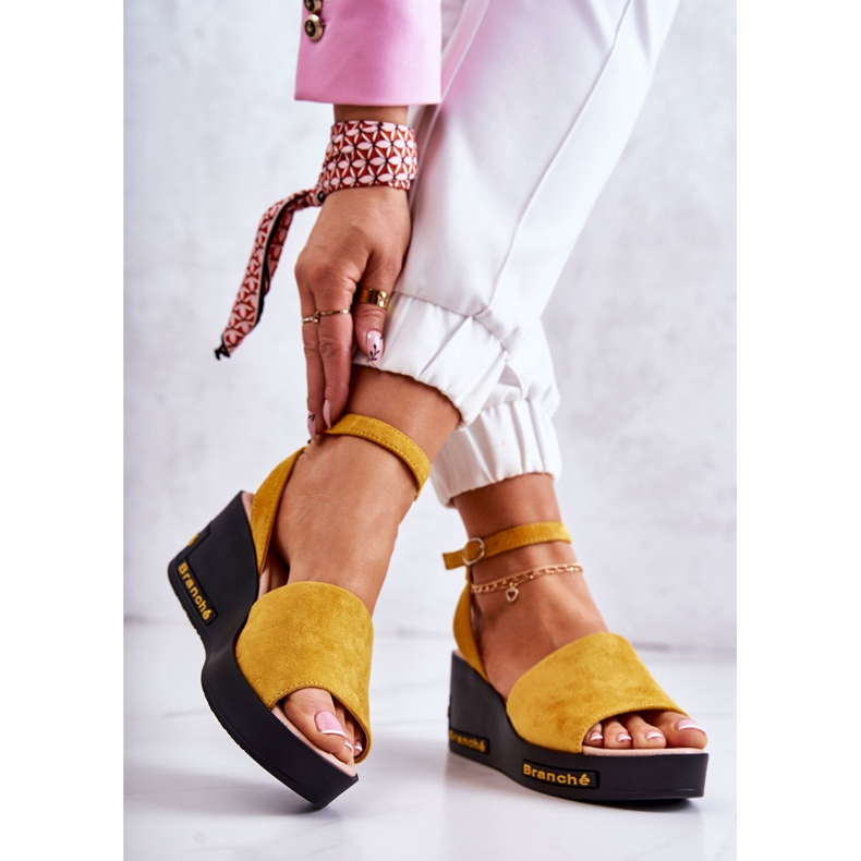 Vinceza Ženske antilop sandale na klin žute Cortena žuta boja 2
