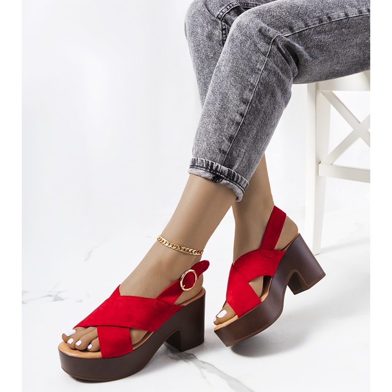 Crvene sandale na platformi Chapel crvena 1