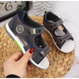 Velcro sandale American Club Jr AM891A sive 1