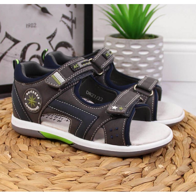 Velcro sandale American Club Jr AM891A sive 2