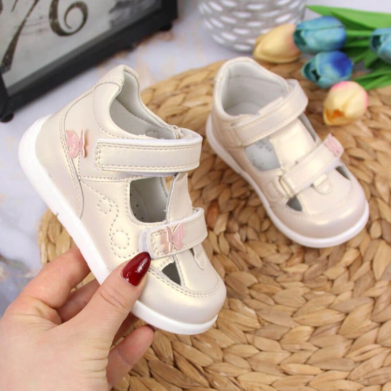 Cipele ažurne cipele American Club Jr AM892A zlatne zlatni 1