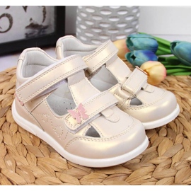 Cipele ažurne cipele American Club Jr AM892A zlatne zlatni 2