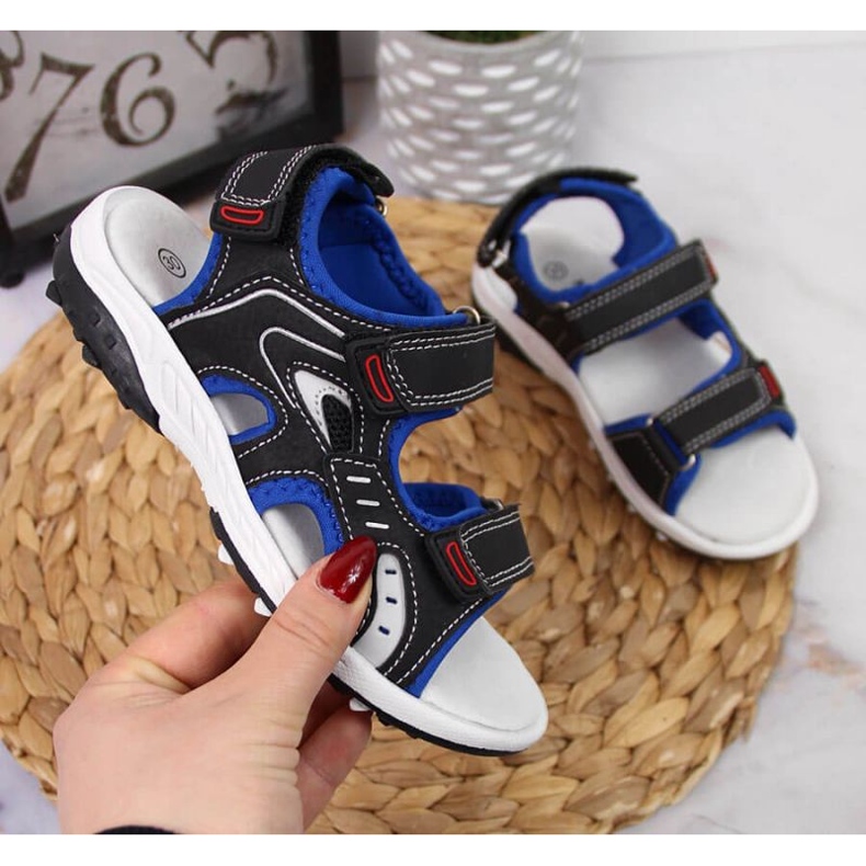 Velcro sandale American Club Jr AM893A crne crno 1