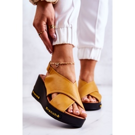 Vinceza Ženske sandale s čičak žutom Amaze žuta boja 1