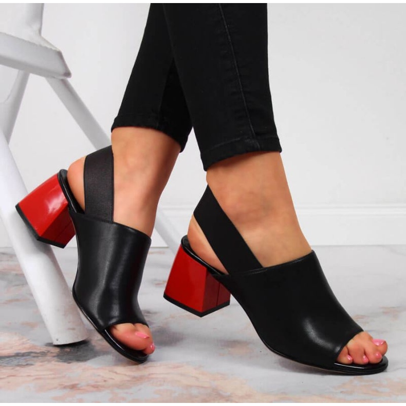 Kožne sandale s gumicom Filippo W PAW352 crne crna 2