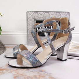 Sandale na stup Filippo W PAW355A srebrne 2