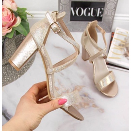 Zlatne sandale Filippo W PAW355B na stupu zlatni 1