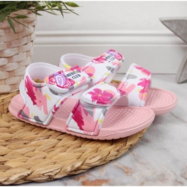 Sandale od čičak pjene American Club Jr AM882A roze ružičasta 2