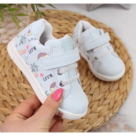 Velcro sportske cipele American Club Jr AM883B plave plava 1