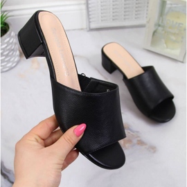 Papuče na blok Sergio Leone W SK375A crne crno 1