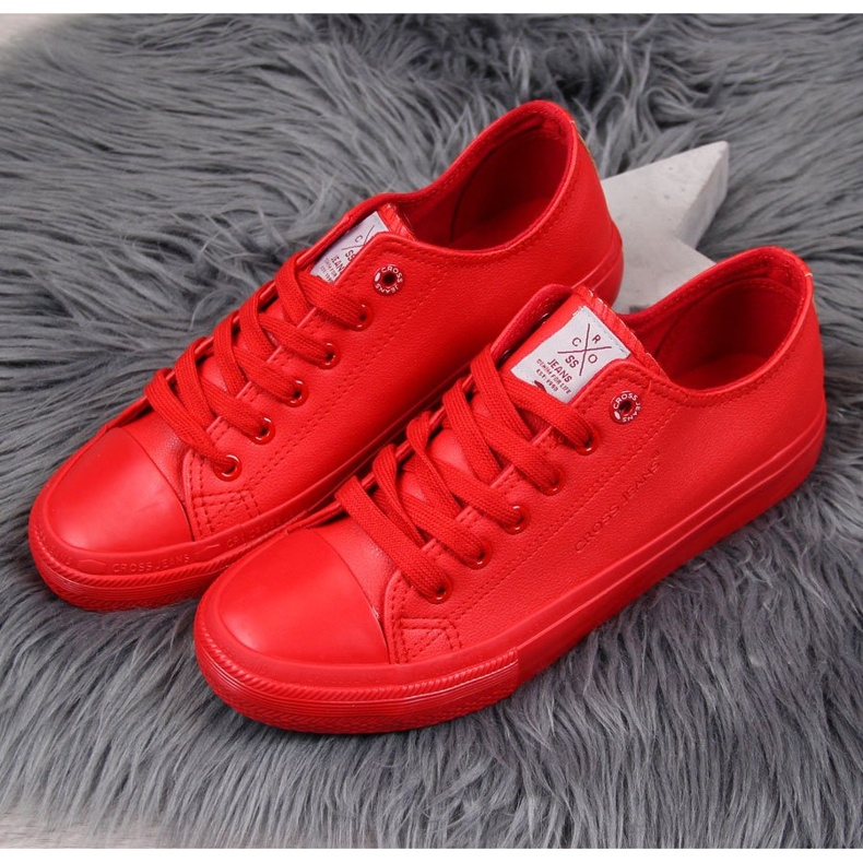 Niske crvene tenisice od eko kože Cross Jeans DD2R4032 crvena 1