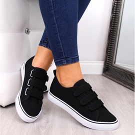 Crne Atletico niske tekstilne tenisice na čičak crno 1