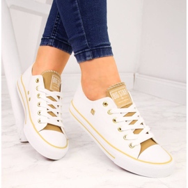 Niske bijele tekstilne tenisice Big Star HH274458 bijela 1