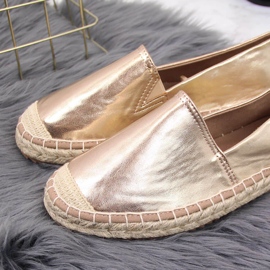 Ženske espadrile od eko kože, zlatne Big Star HH274503 zlatni 2