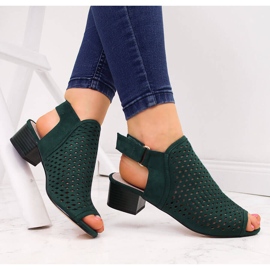 Zelene Sabatina ažur zelene ženske sandale zelena 1