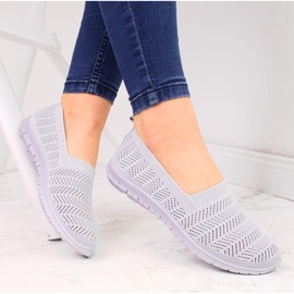 Ženske ažurne tenisice slip na sivi Filippo siva 1