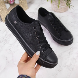 Niski gornji dio crne eko kože Big Star II274002 crna 2