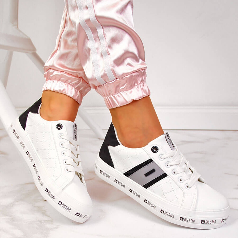Ženske bijele niske tenisice Big Star II274071 bijela 1