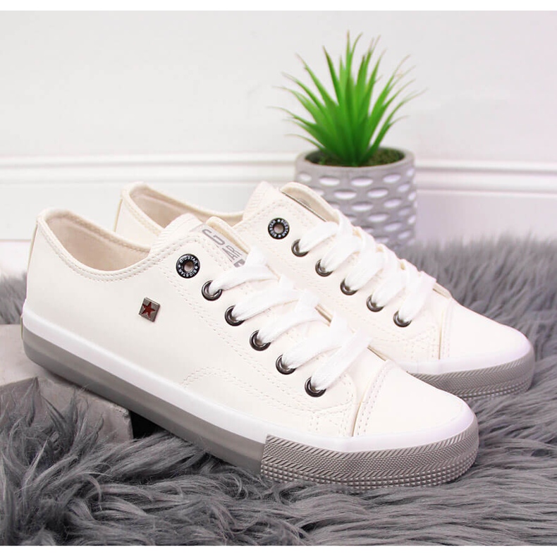 Bijele niske tenisice od eko kože Big Star II274230 bijela 2