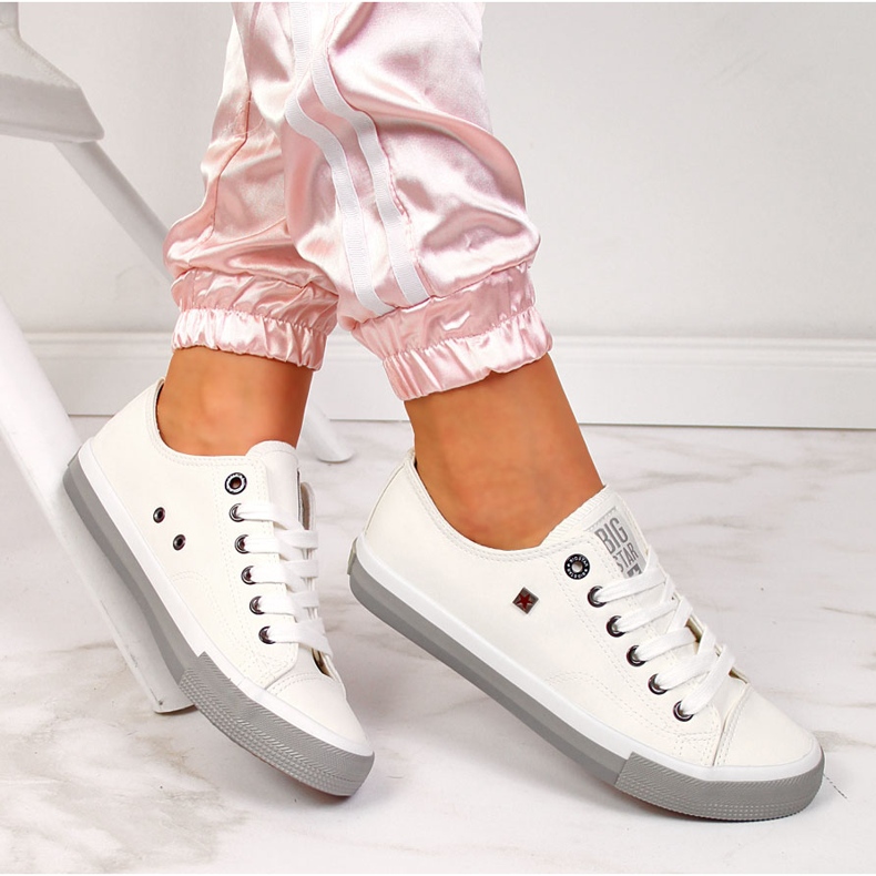 Bijele niske tenisice od eko kože Big Star II274230 bijela 1