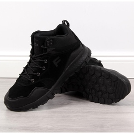 Crne Filippo kožne muške planinarske čizme crno 1