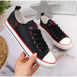 Niske crne tenisice od eko kože Big Star JJ274129 crna 1