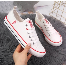 Niske bijele tenisice od eko kože Big Star JJ274130 bijela 2