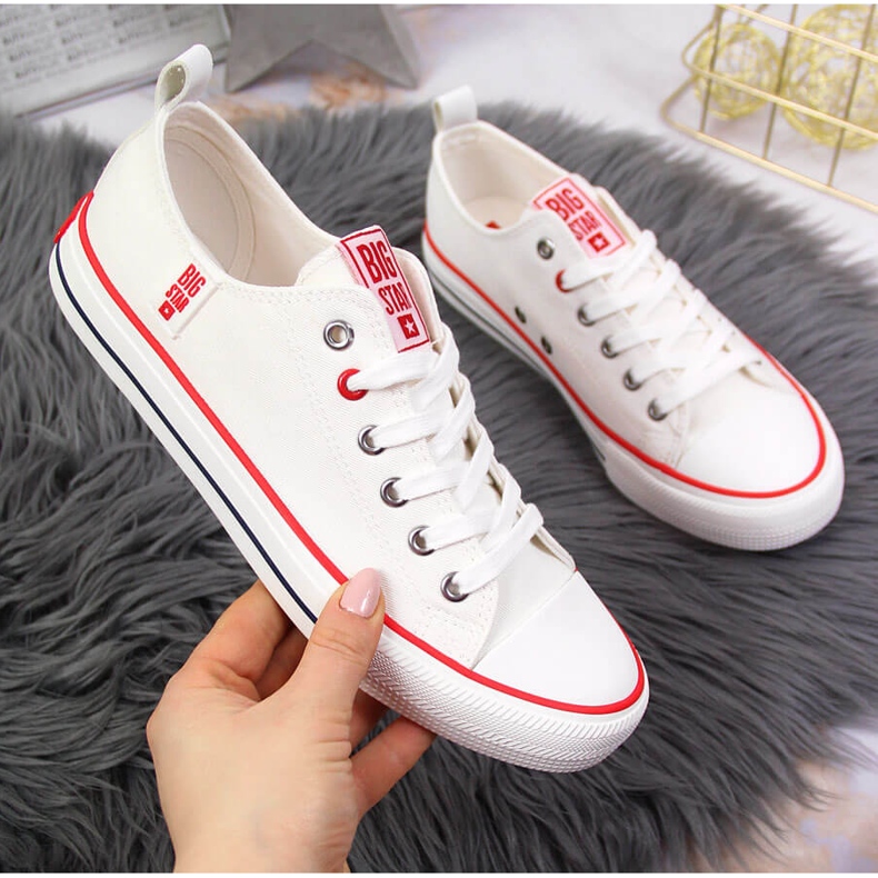 Tekstilne niske tenisice bijele Big Star JJ274123 bijela 1