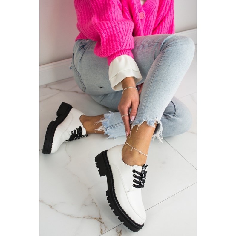 Ženske čizme s čizmama na platformu, bijele Laura La.Fi bijela 1