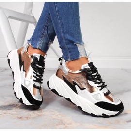 Ženske tenisice na bijelo-zlatnoj platformi Potocki bijela zlatni 1