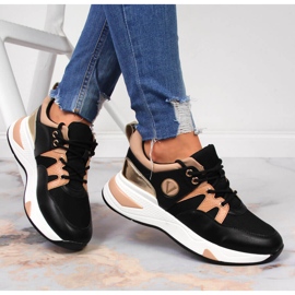 Crne Vinceza ženske tenisice na platformu crna 1