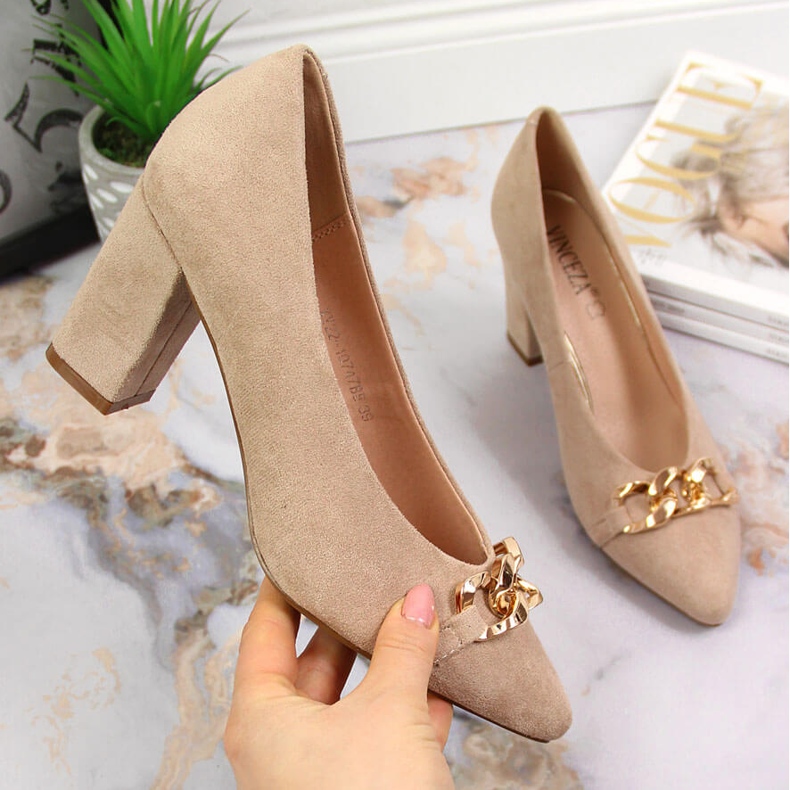 Pumpe na antilop stupu s bež Vinceza lancem 1