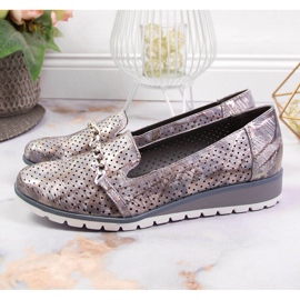 Ženske ažurne cipele s lančićem Lavender Jezzi ljubičasta višebojan 2