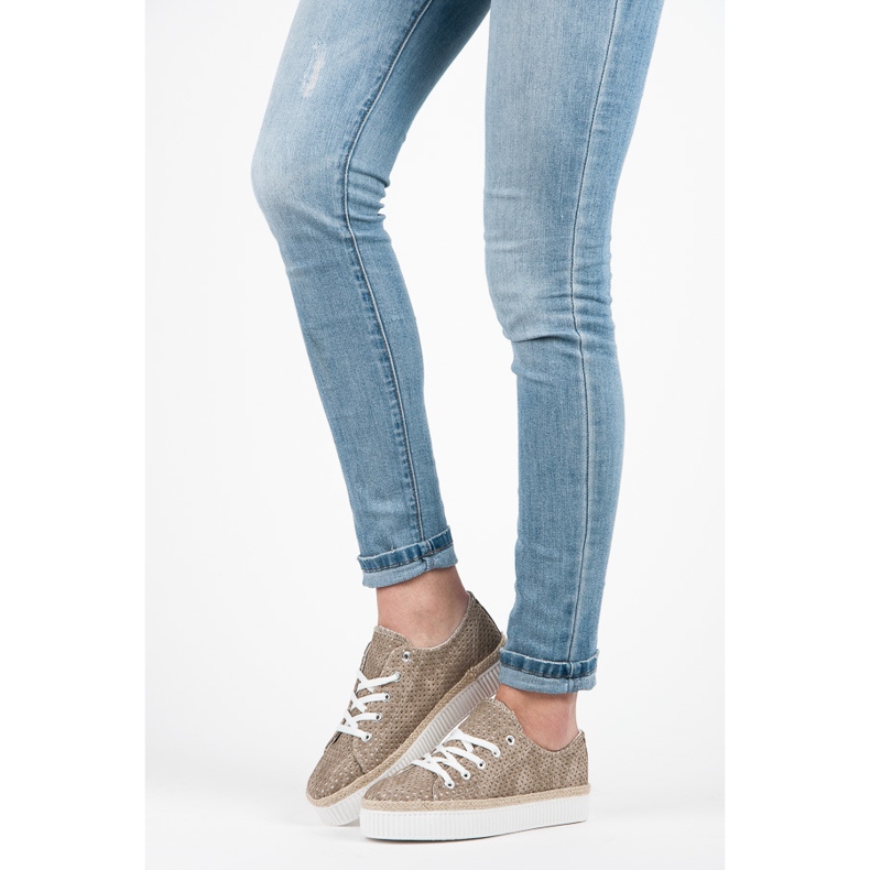 Kylie Ažur tenisice na platformi smeđa 1