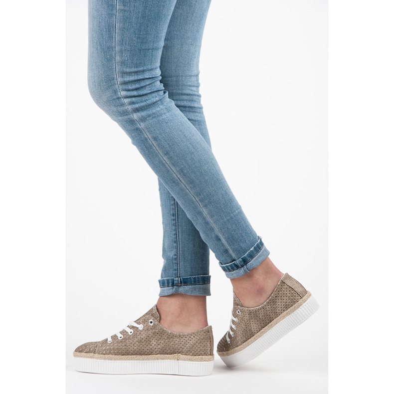 Kylie Ažur tenisice na platformi smeđa 2