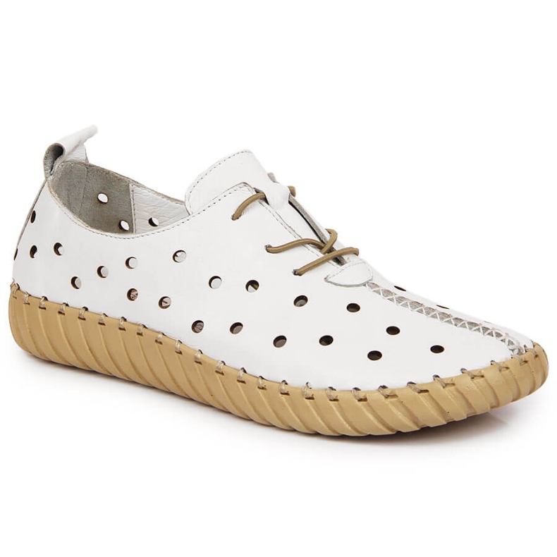 Bijele Artiker otvorene udobne cipele bijela 1