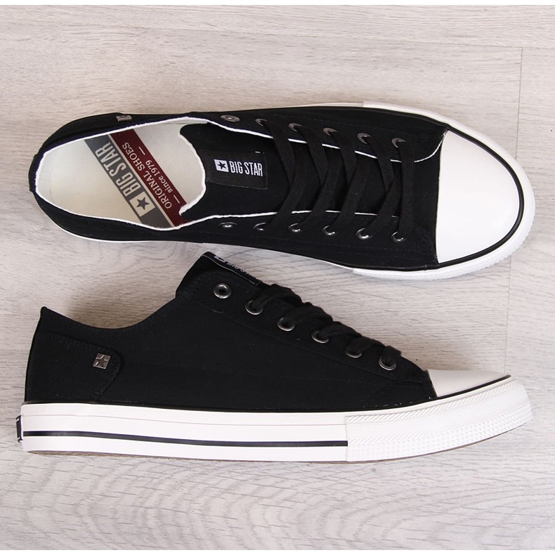 Muške crne niske tenisice Big Star DD174273 crno 1