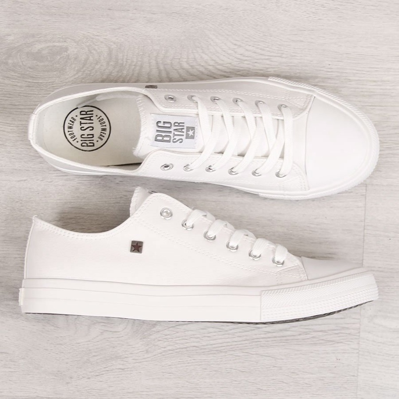 Muške bijele tenisice od eko kože Big Star V174347 bijela 1