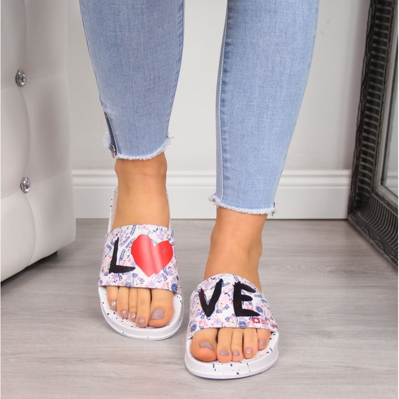 Ženske bijele gumene papuče za plažu Big Star bijela 2