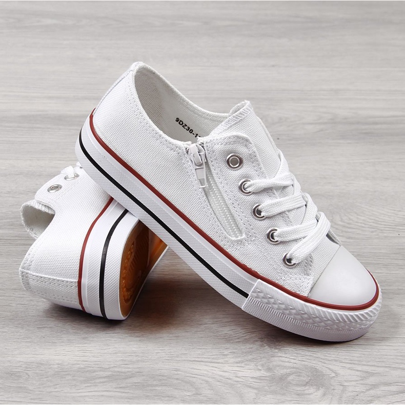 News Dječje niske tenisice sa patent zatvaračem, bijele NOVOSTI bijela 1