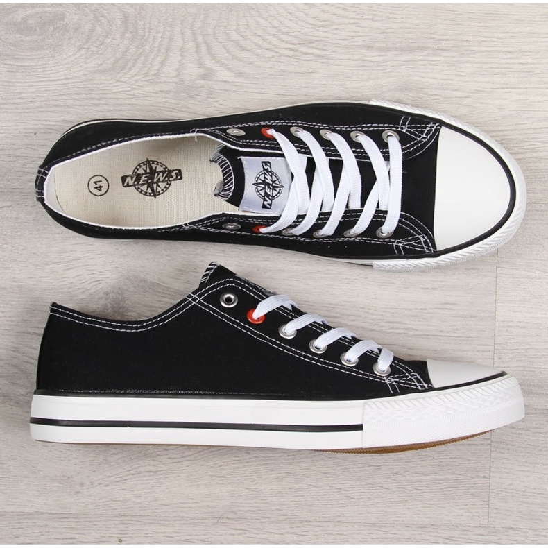 News Muške niske tenisice, crne NOVOSTI crna 1