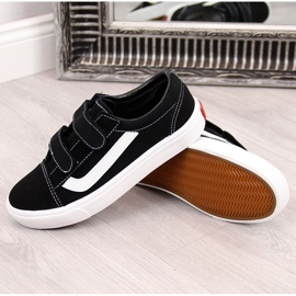 Crne Atletico crne dječje tenisice na čičak crna 1