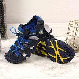 Sandale za dječake s tamnoplavim čičakom American Club mornarsko plava plava 1