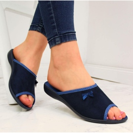 Ženske kućne papuče, tamnoplavi i plavi Befado mornarsko plava 1