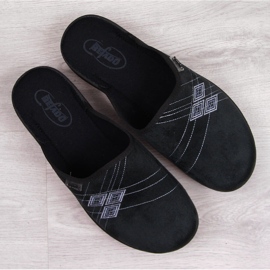 Crne befado muške kućne papuče crno 1