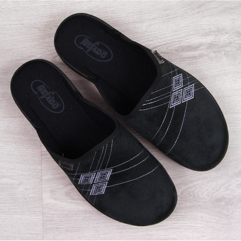 Crne befado muške kućne papuče crna 1