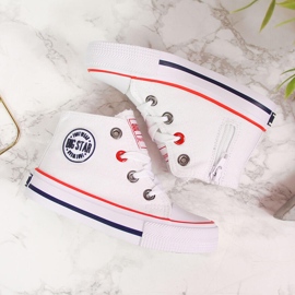 Dječje bijele tenisice na patent zatvarač Big Star HH374083 bijela 2