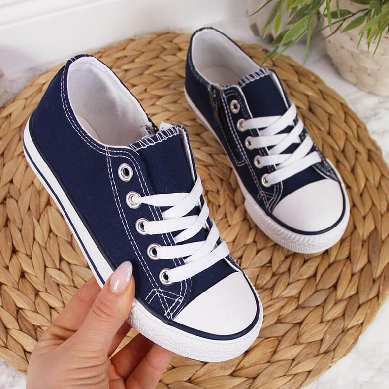 Atletico tamnoplave dječje tenisice s niskim patentnim zatvaračem plava 1